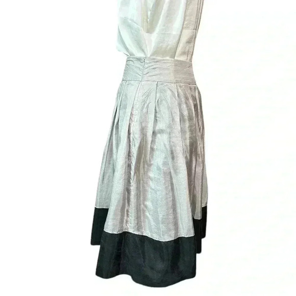 Express Design Studio Gray Black Pleated Lined
Skirt 100% Silk Size 6 - Picture 4 of 6